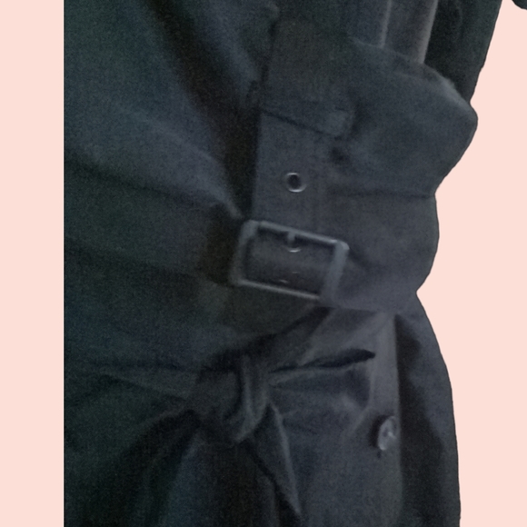 *New* Luxury Michael Kors Black Brested Trench Hoodie Coat Size XL - Picture 5 of 16